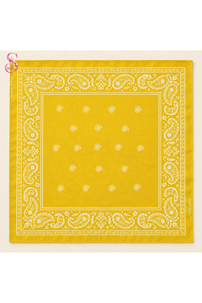 %100 Pamuk Paisley Desenli 50x50 cm Kadın Bandana Saç ve Boyun Aksesuarı