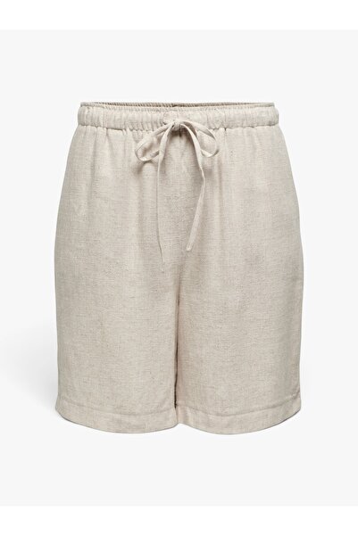ONLY ONLSIESTA MW PULL-UP LIN BL SHORTS NOOS Kadın Gri Şort - 15333032