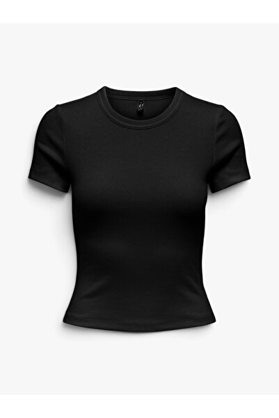 ONLY Onlval S/S O-Neck Top Cc Jrs Women's Black T-Shirt - O15339774