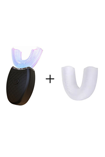 Choice5 Black and 1 nozzles Intelligent U-Type Toothbrush 360 Degrees Sonic E...