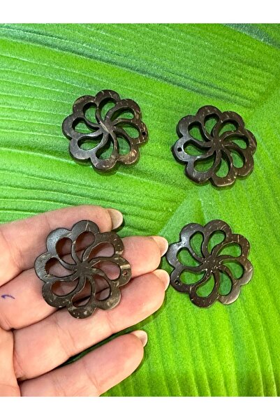 Gönülden Tasarım 3x3 Cm 4 Adet Bambu Çiçek Takı Aksesuarı