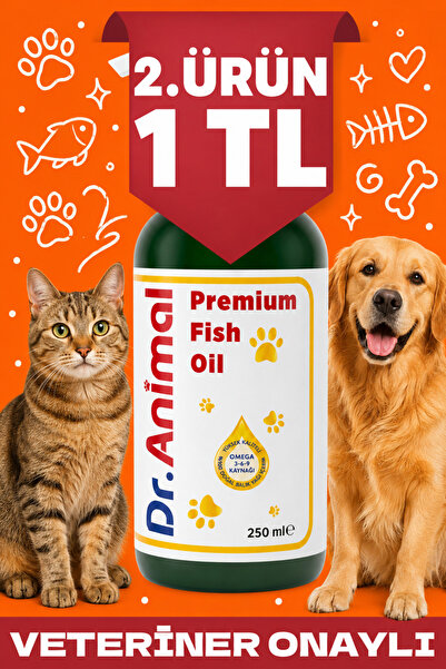 Dr. Animal Kedi ve Köpekler için Tüy Sağlığı Destekleyici Omega 3 ve 6 (EPA, ...