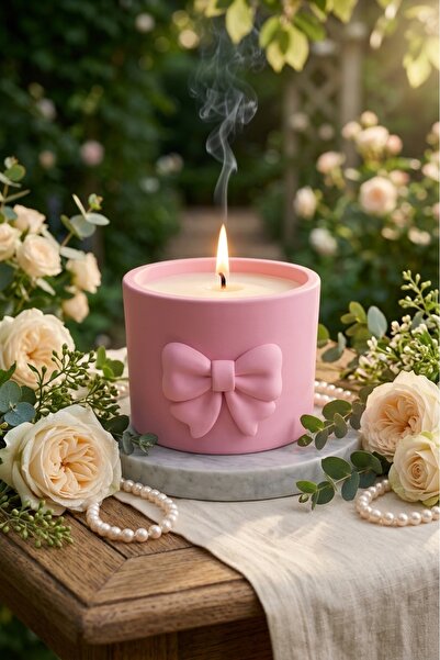 Lumira Candle KirazÇiçeğiKokuluBetonMum-EvYapımıDekoratif&HediyelikMum