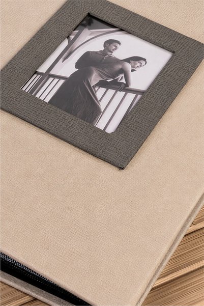 Aledo 15x21cm 100 Pieces Koton Patterned Photo Album 16wpp68100 Cream