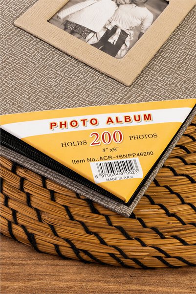Aledo 10X15Cm 200-Piece Cotton Patterned Luxury Photo Album Acr-16Wpp46200 Mink