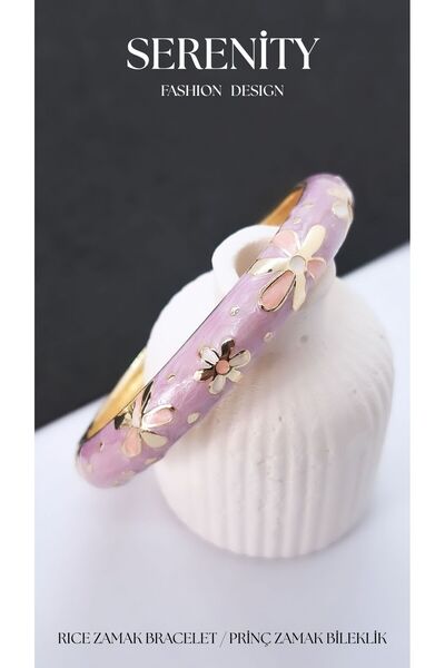 Serenity Daisy Embroidered Colorful Satin Enamel Zircon Stone Brass Plated Za...