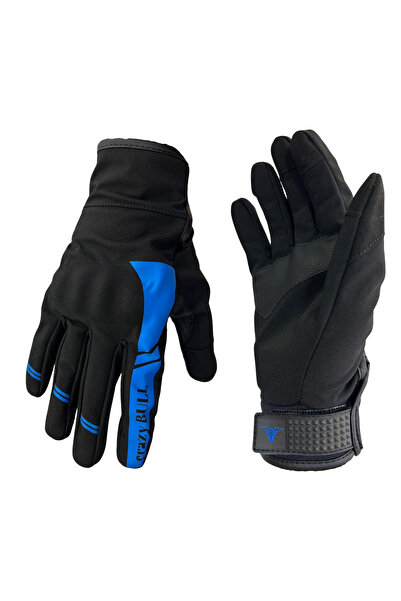 MOTOKIT Blue / Water and Wind Resistant 4 Season Men's Motorcycle Gloves