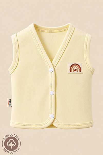 Miniel Unisex Baby Rainbow Emblem 100% Cotton 3-6-9 Months Combed Cotton Baby...
