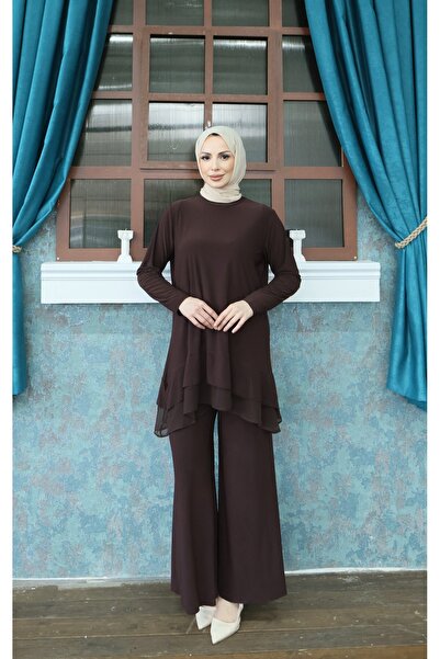 NİSUM MODA İspanyol Paça Pantolonlu İkili Takım