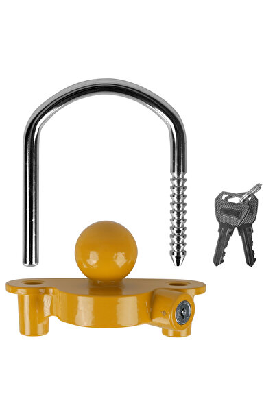 Choice YELLOW Heavy Duty Trailer Hitch Lock - 2-5/16 inch Adjustable Anti-The...