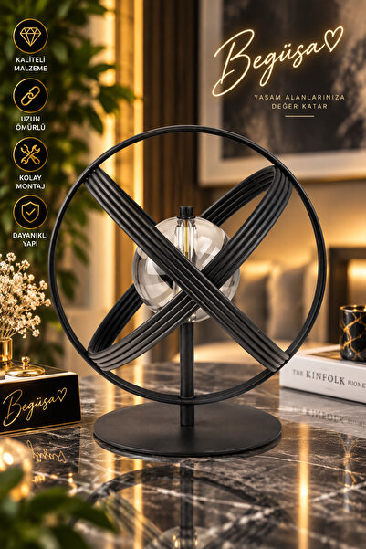 Begüsa Yumak Metal Aksesuar Siyah, 20 Cm, Dekoratif Metal Aksesuar, Modern Ev...
