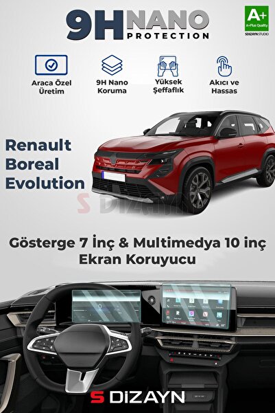 S Dizayn S-Dizayn Renault Boreal Evolution 9H Nano 7 İnç Gösterge ve 10 İnç M...