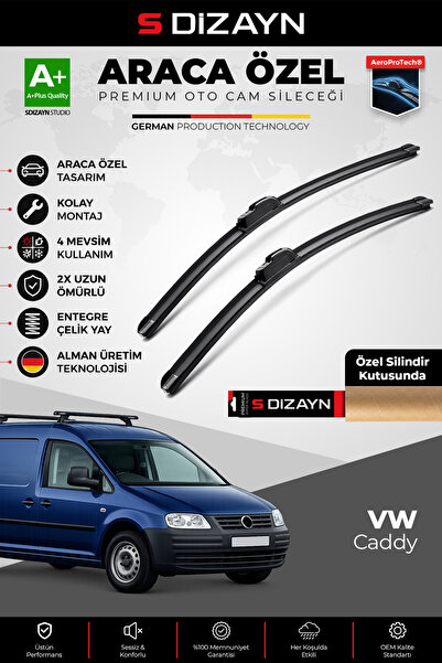 S Dizayn S-Dizayn VW Caddy Ön Cam Silecek Seti 2004-2006 Premium Araca Özel 6...