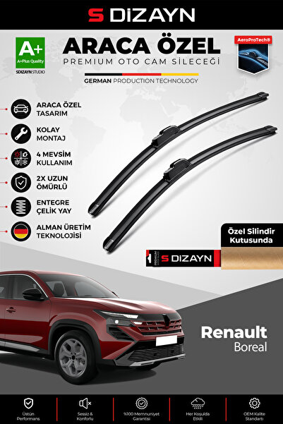 S Dizayn S-Dizayn Renault Boreal Ön Cam Silecek Seti 2025 Üzeri Premium Araca...