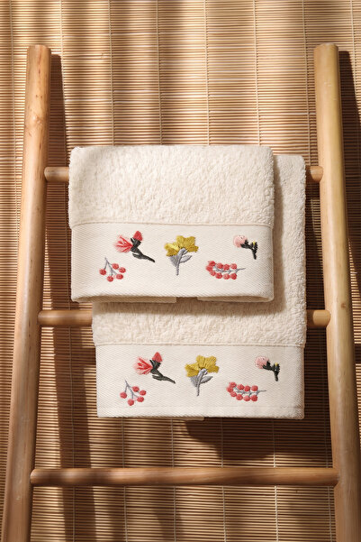 TEOHOMELİNENS Luxury Embroidered Kitchen and Bathroom Towel 30X50 cm