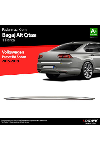 S Dizayn S-Dizayn VW Passat B8 Krom Bagaj Alt Çıtası 2015-2019 7617030
