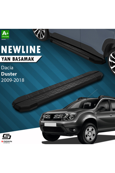 S Dizayn Dacia Duster NewLine Siyah Yan Basamak 173 Cm 2009-2018 A+ Kalite DC...