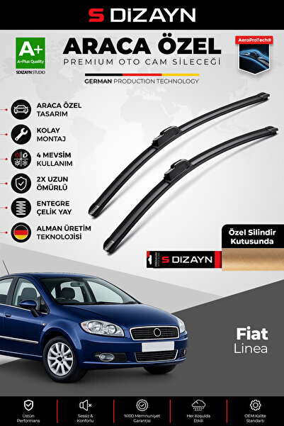 S Dizayn S-Dizayn Fiat Linea Ön Cam Silecek Seti 2007-2018 Premium Araca Özel...