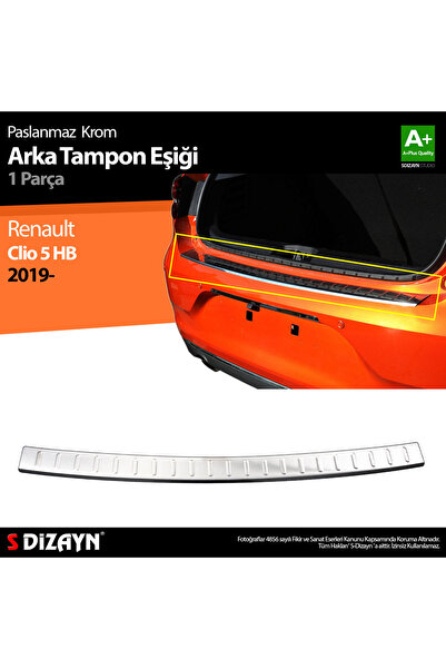 S Dizayn S-Dizayn Renault Clio 5 Krom Arka Tampon Eşiği 2019-2026 7027020