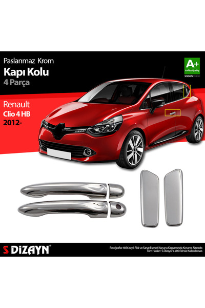 S Dizayn S-Dizayn Renault Clio 4 HB Krom Kapı Kolu 4 Kapı 2012-2019 7019120