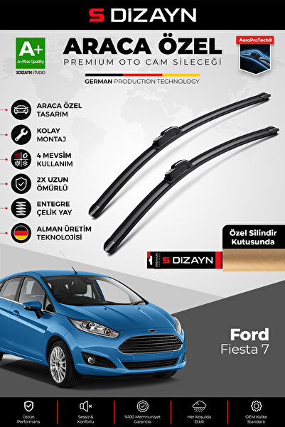 S Dizayn S-Dizayn Ford Fiesta Ön Cam Silecek Seti 2017-2023 Premium Araca Öze...