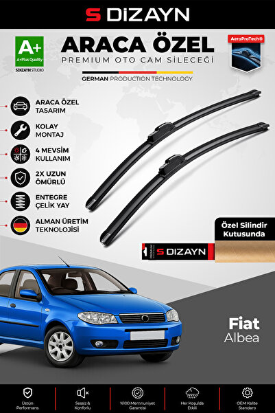 S Dizayn S-Dizayn Fiat Albea Ön Cam Silecek Seti 2002-2012 Premium Araca Özel...