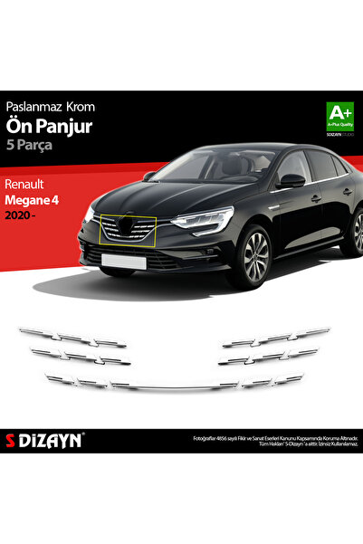 S Dizayn S-Dizayn Renault Megane 4 Krom Ön Panjur 5 Prç. 2020 Üzeri 7034180