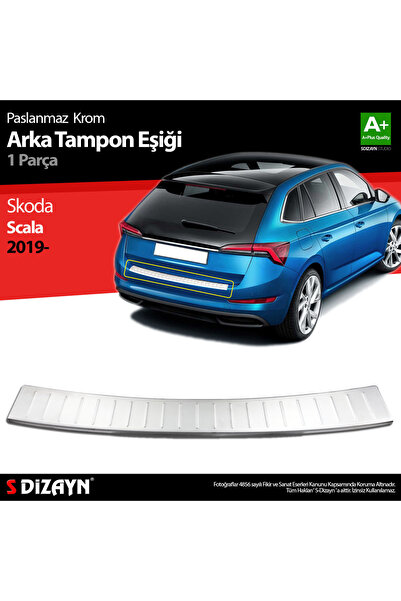 S Dizayn S-Dizayn Skoda Scala Krom Arka Tampon Eşiği 2019 Üzeri 7220020