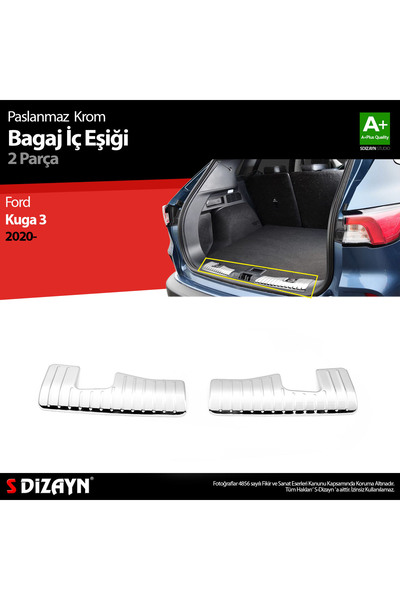 S Dizayn S-Dizayn Ford Kuga 3 Krom Bagaj İç Eşiği 2 Prç. 2020 Üzeri 5923020