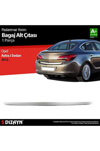 S Dizayn S-Dizayn Opel Astra J SD Krom Bagaj Alt Çıtası 2012-2020 6819030