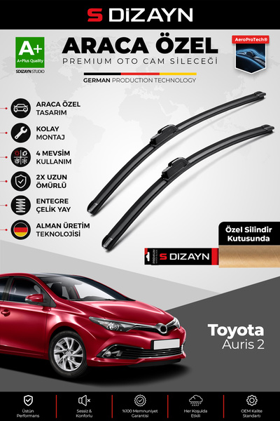 S Dizayn S-Dizayn Toyota Auris Ön Cam Silecek Seti 2012-2018 Premium Araca Öz...