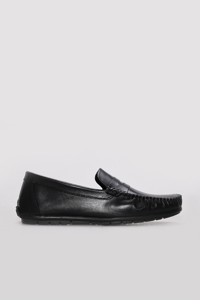 FAST STEP Genuine Leather Black Men's Casual Shoes 781Ma511