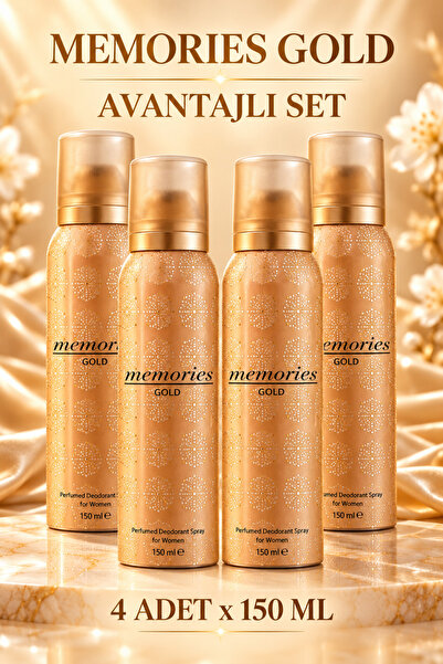 Huncalife Memories Gold Kadın Deodorant 150 Ml - 4 Adet