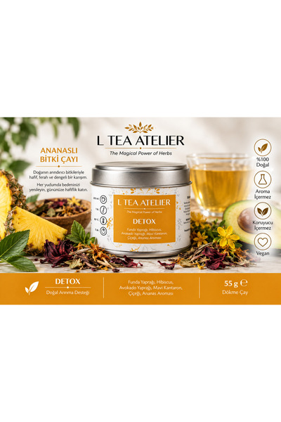 Detox, Ananaslı Bitki Çayı, 55gr
