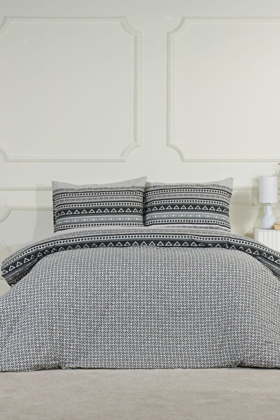 Elart Bruno Duvet Cover Set Single Fitted Sheet (160X220 cm) Gray