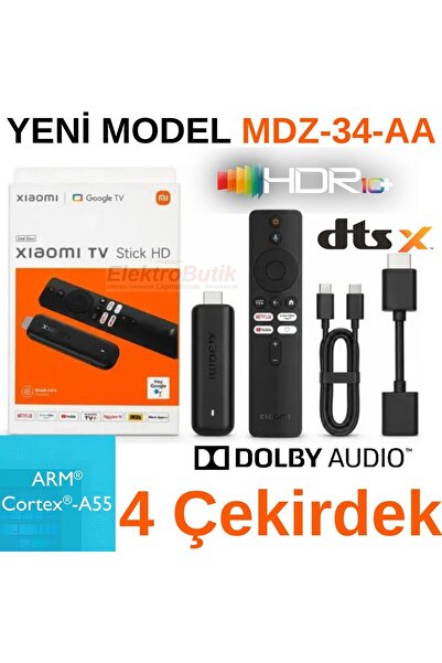 Xiaomi Mi TV Stick 4K Dolby Atmos Chromecast 5G Android TV Box Medya Oynatıcı