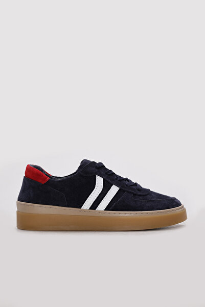 FAST STEP Genuine Leather Navy Blue Suede Women's Casual Shoes 581Za1421