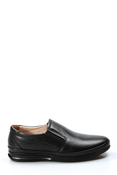 FAST STEP Genuine Leather Orthopedic Black Men's Casual Shoes 662MBAECCO