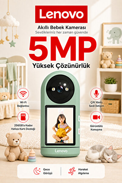 LENOVO 5MP Ekranlı Görüntülü Konuşulabilen Evcil Hayvan Bebek Çocuk ve Yaşlı ...