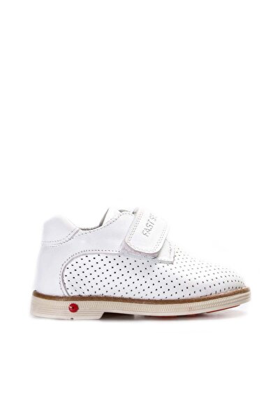 FAST STEP Pantofi casual pentru copii, alb, unisex, din piele naturală 006pa23