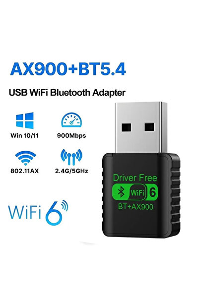 Choice بطاقة شبكة USB صغيرة طراز 3 واي فاي 6، جهاز استقبال BT 5.4 AX900 لأجهز...