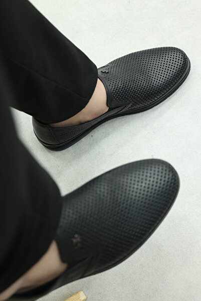 FAST STEP Hakiki Deri Siyah Erkek Casual Ayakkabı 711MA151-2291