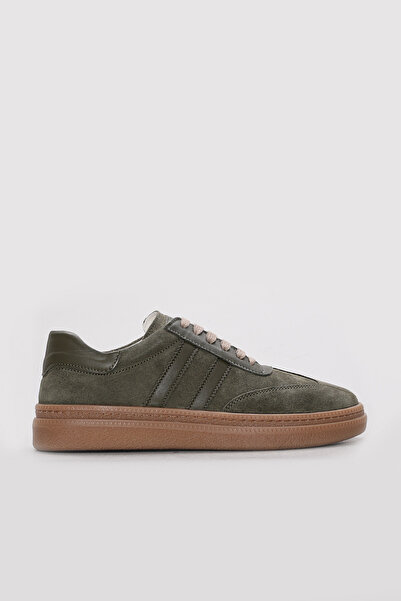 FAST STEP Genuine Leather Khaki Women's Casual Shoes 934Za128