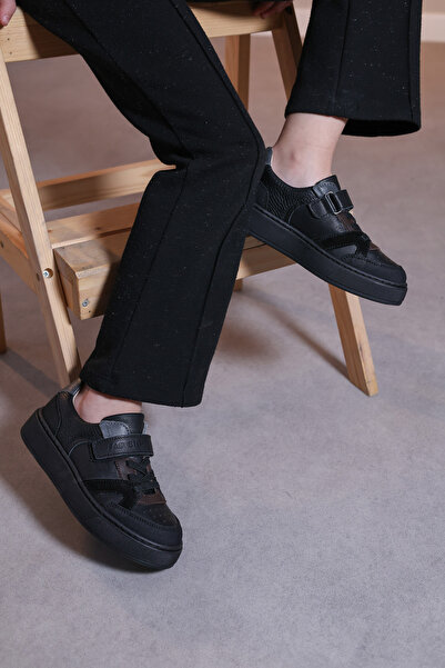 FAST STEP Genuine Leather Black Boys' Casual Shoes 316Xa3599