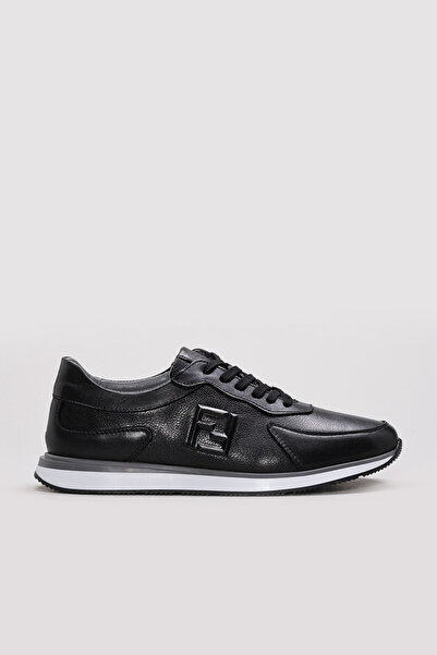 FAST STEP Genuine Leather Black Men's Casual Shoes 241Ma1991