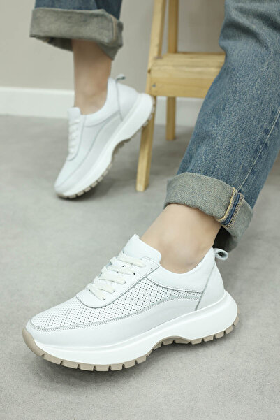 FAST STEP Pantofi casual de damă, albi, din piele naturală 136ZA503