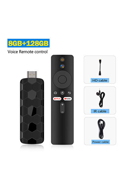 Choice1 دونجل تلفزيون ذكي 8G-128GB R3+ بنظام أندرويد 16 ودقة 8K، ذاكرة وصول ع...