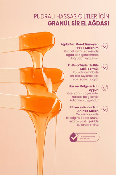 Vi-vet Granül Ağda Soyulabilir El Ağdası Boncuk Ağda - Pudralı