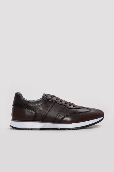 FAST STEP Genuine Leather Brown Men's Casual Shoes 241Ma1989