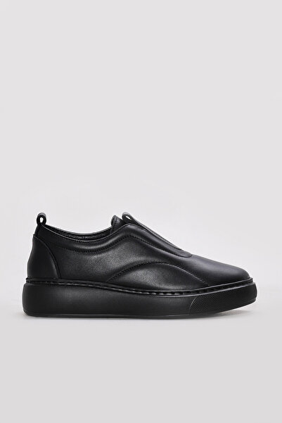 FAST STEP Pantofi casual de damă din piele naturală neagră 982ZA1260